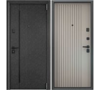 Входная металлическая дверь Torex Super Omega PRO для квартиры 950x2050, правая, черный/бежевый 2000006041746