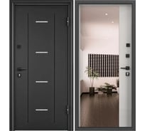 Металлическая входная дверь для квартиры Torex Flat-M 950x2050, правая, темно-серый 2000006223142