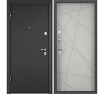 Металлическая входная дверь для квартиры Torex Flat-M 950x2050, левая, темно-серый/белый 2000006215307