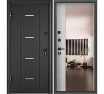 Металлическая входная дверь для квартиры Torex Flat-M 950x2050, левая, темно-серый 2000006189417