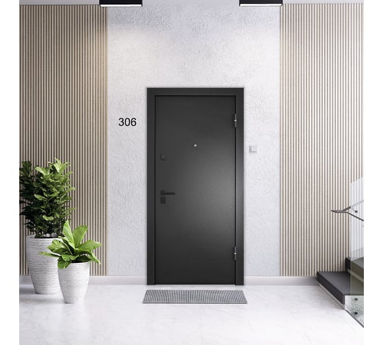 Металлическая входная дверь для квартиры Torex Terminal-B 860x2050 правая, темно-серый/коричневый 2000006332042