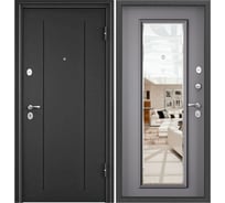 Металлическая входная дверь для квартиры Torex Flat-M 860x2100, правая, темно-серый 2000006329103
