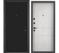 Металлическая входная дверь для квартиры Torex Flat-M 950x2050, левая, темно-серый/серый 2000005748240