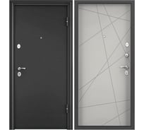 Металлическая входная дверь для квартиры Torex Flat-M 860x2050, правая, темно-серый/белый 2000006215291