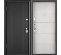 Входная дверь для квартиры Torex Flat-L металлическая, 950x2050 мм, левая, темно-серый/светло-серый 2000006138606