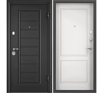 Входная дверь для квартиры Torex Flat-L металлическая, 950x2050 мм, правая, темно-серый/белый 2000006170415