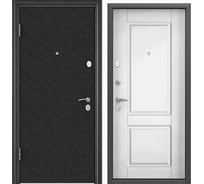 Входная дверь для квартиры Torex Flat-L металлическая, 950x2070, левая, черный/белый 2000006164681