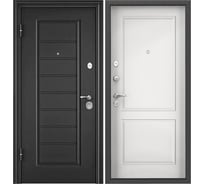 Входная дверь для квартиры Torex Flat-L металлическая, 860x2050 мм, левая, темно-серый/белый 2000006173546