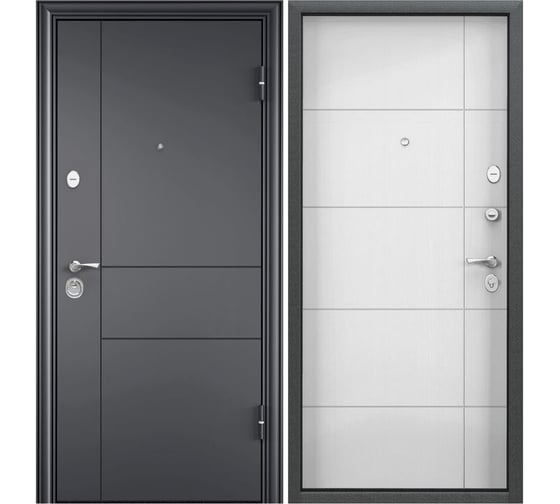Входная дверь для квартиры Torex Flat-M металлическая, 1000x2050 мм, правая, серый/бежевый 2000006329233