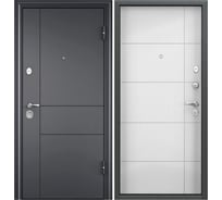 Входная дверь для квартиры Torex Flat-M металлическая, 1000x2100, правая, серый/бежевый 2000006329240