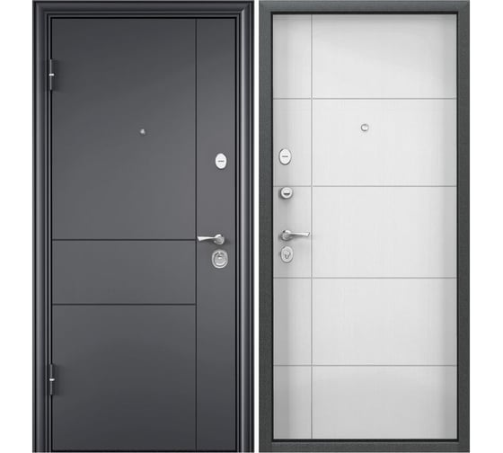Входная дверь для квартиры Torex Flat-M металлическая, 860x2050 мм, левая, серый/бежевый 2000006329158 1