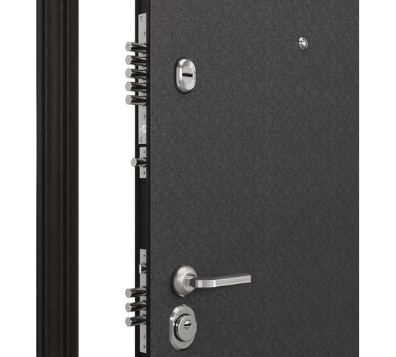 Металлическая входная дверь для квартиры Torex Ultimatum 880x2050 мм, левая, зеркало, черный/белый 2000002227472