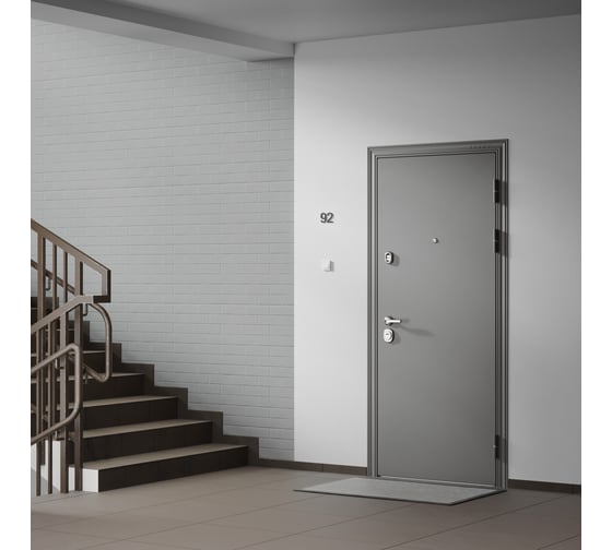 Металлическая входная дверь для квартиры Torex Ultimatum 950x2050 мм, правая, серый/белый 2000004356255