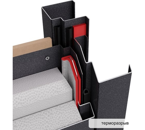 Входная металлическая дверь Torex Snegir Pro для загородного дома 950x2050, левая, темно-серый/белый 2000005897337