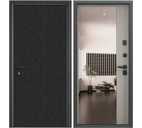 Входная металлическая дверь Torex Super Omega PRO для квартиры 950x2050, правая, зеркало, черный/бежевый 2000005837067