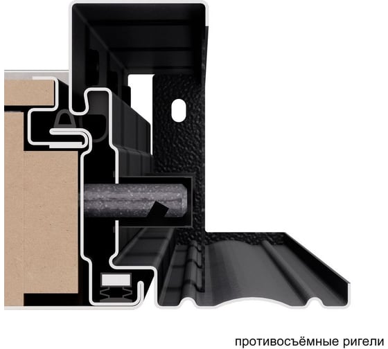 Входная металлическая дверь Torex Super Omega PRO для квартиры 880x2050, правая, черный/бежевый 2000006167552