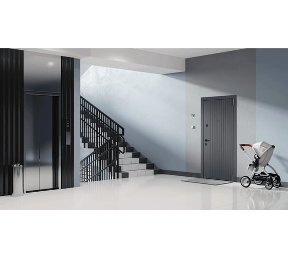Входная металлическая дверь Torex Super Omega PRO для квартиры 950x2070, правая, серый 2000006082398