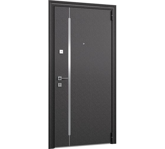Входная металлическая дверь Torex Super Omega PRO для квартиры 880x2050, левая, зеркало, серый 2000005977411