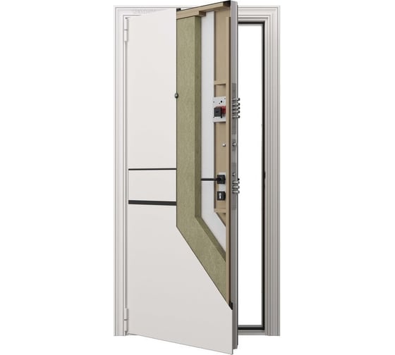 Входная металлическая дверь Torex Super Omega PRO для квартиры 950x2050, левая, белый 2000005860577