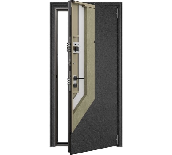 Входная металлическая дверь Torex Super Omega PRO для квартиры 860x2050, правая, черный/белый 2000005859700