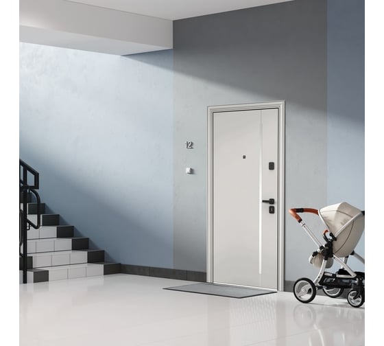 Входная металлическая дверь Torex Super Omega PRO для квартиры 950x2050, левая, белый 2000005837043