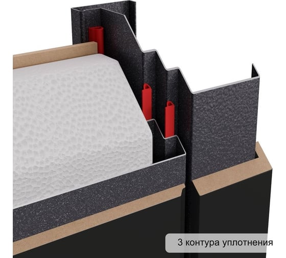 Металлическая входная дверь для квартиры Torex Terminal-D 860x2050 мм, правая, черный/белый 2000006046161