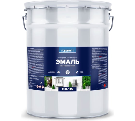 Эмаль Proremontt ПФ-115 графит ral 7024, 20 кг ЛА-00002489