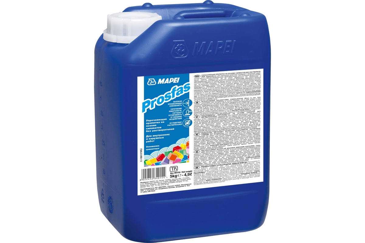 Укрепляющая пропитка MAPEI PROSFAS 5 кг 109105 - выгодная цена, отзывы ...