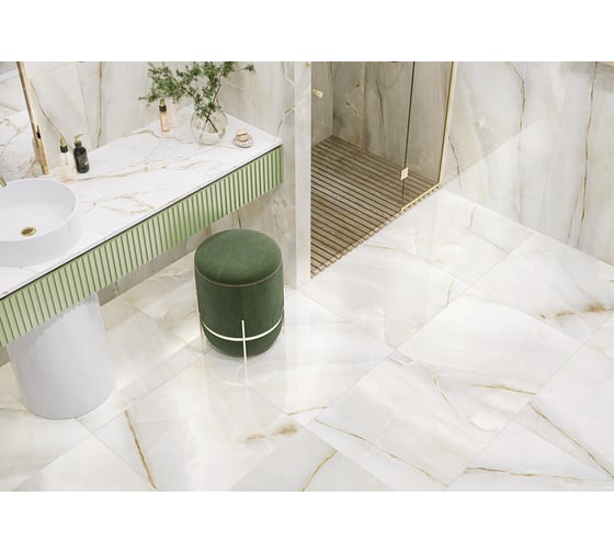 Керамогранит LCM Onyx smoke light полированный, 600x600x8 мм, 4 шт. в упаковке 6060OSM00P