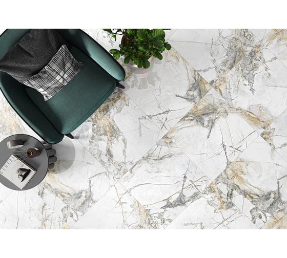 Керамогранит LCM Skyros silver полированный, 600x600x8 мм, 4 шт. в упаковке 6060SKY25P