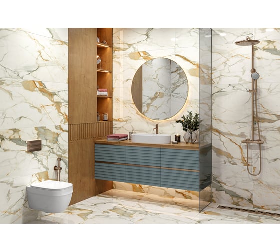Керамогранит LCM Calacatta borghini полированный, 600x1200x8 мм, 2 шт. в упаковке 60120CBO55P