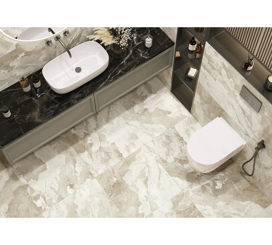 Керамогранит LCM Luxury brown полированный, 600x600x8 мм, 4 шт. в упаковке 6060LBR11P