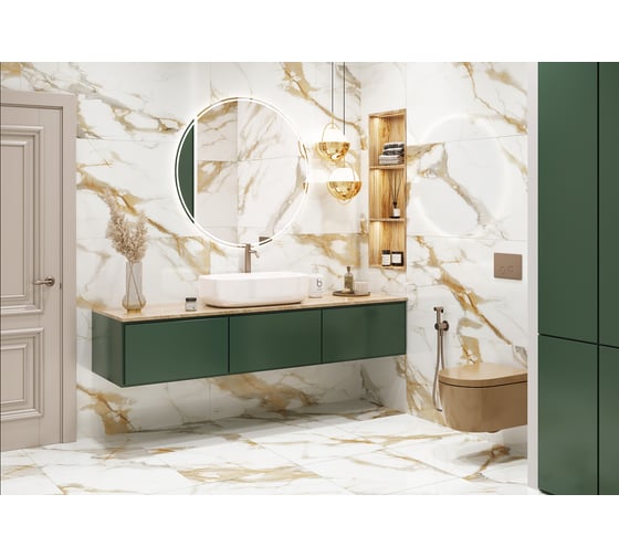 Керамогранит LCM Statuario infinito white полированный, 600x1200x8 мм, 2 шт. в упаковке 60120STI00P