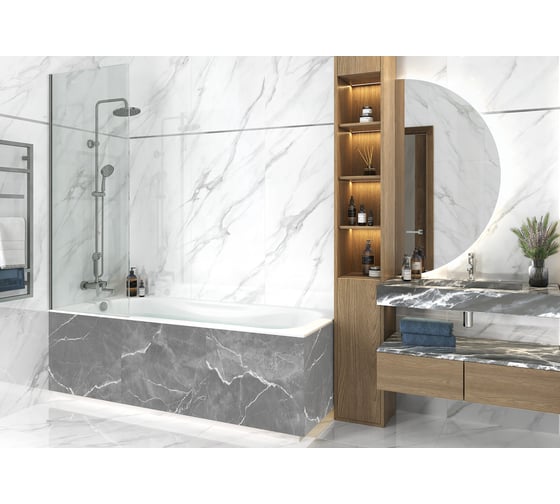 Керамогранит LCM American calacatta полированный, 600x1200x8 мм, 2 шт. в упаковке 60120AMC15P