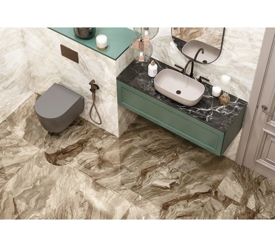 Керамогранит LCM Persia brown полированный, 600x600x8 мм, 4 шт. в упаковке 6060PRS21P