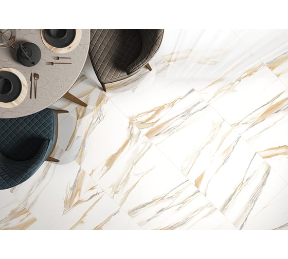 Керамогранит LCM Statuario bronze полированный, 600x600x8 мм, 4 шт. в упаковке 6060STA31P