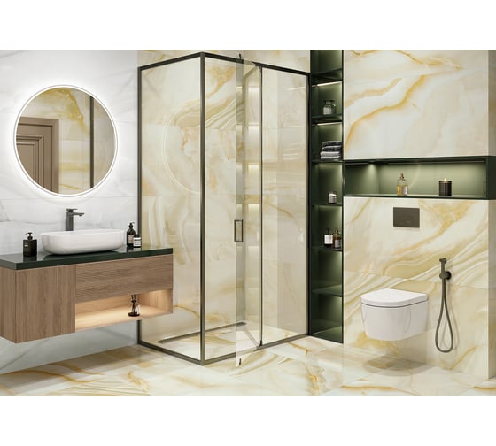 Керамогранит LCM Amber agate полированный, 600x1200x8 мм, 2 шт. в упаковке 60120ABR09P