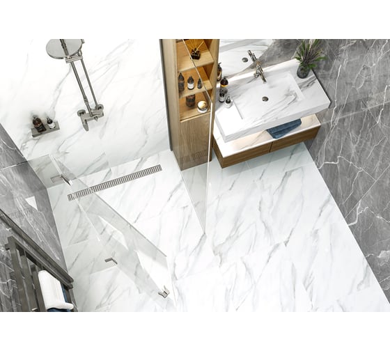 Керамогранит LCM American calacatta полированный, 600x600x8 мм, 4 шт. в упаковке 6060AMC15P