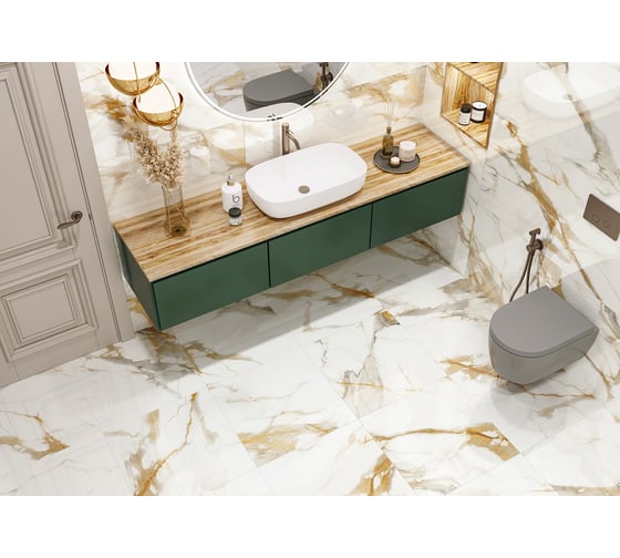 Керамогранит LCM Statuario infinito white полированный, 600x600x8 мм, 4 шт. в упаковке 6060STI00P