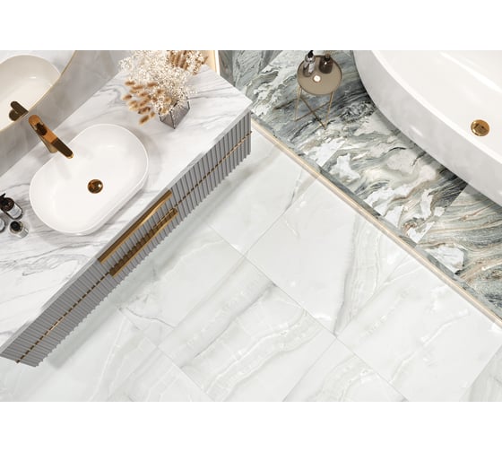 Керамогранит LCM Snow onyx полированный, 600x600x8 мм, 4 шт. в упаковке 6060SWX00P