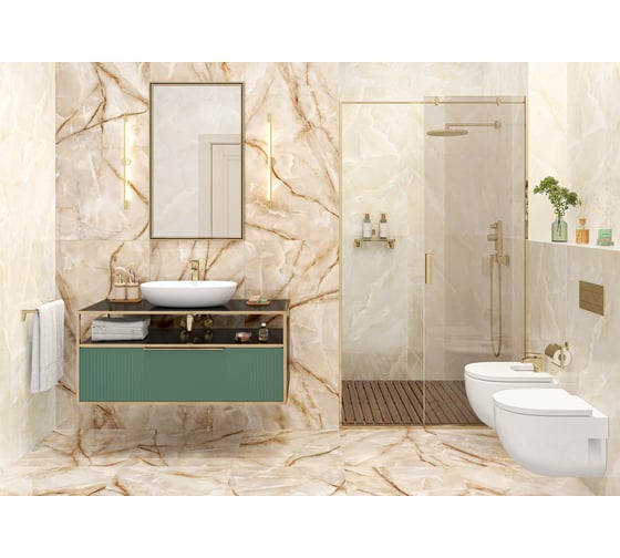 Керамогранит LCM Onyx royal latte полированный, 600x1200x8 мм, 2 шт. в упаковке 60120ORO11P