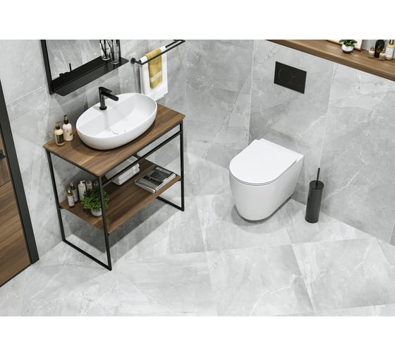 Керамогранит LCM Armani marble gray полированный, 600x600x8 мм, 4 шт. в упаковке 6060AMB15P
