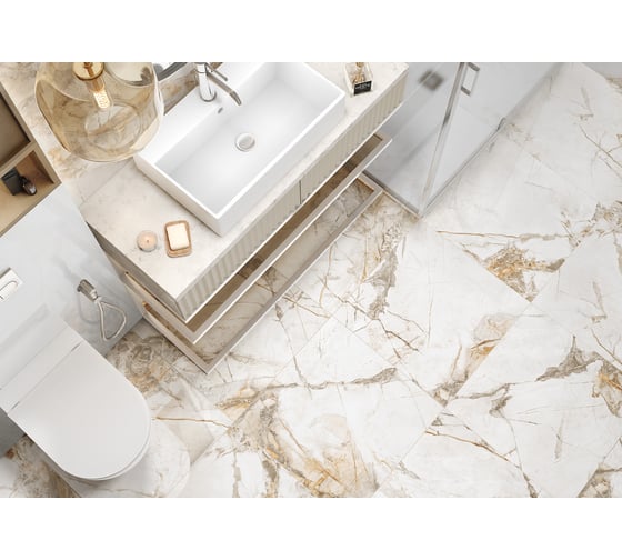 Керамогранит LCM Skyros gold полированный, 600x600x8 мм, 4 шт. в упаковке 6060SKY21P