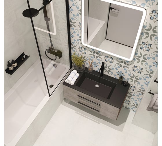 Керамогранит ProGRES majolica grey deco серые светлые, упаковка 1.215 м2, 6 шт. в упаковке 737497