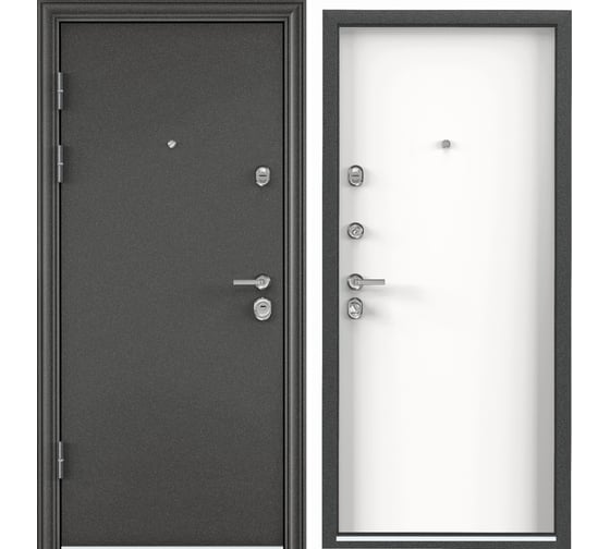 Металлическая входная дверь для квартиры Torex Ultimatum 950x2100 мм, левая, серый/белый 2000005119347
