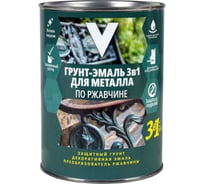 Грунт-эмаль по ржавчине 3 в 1 V матовая, 1.8 кг, красная 262335