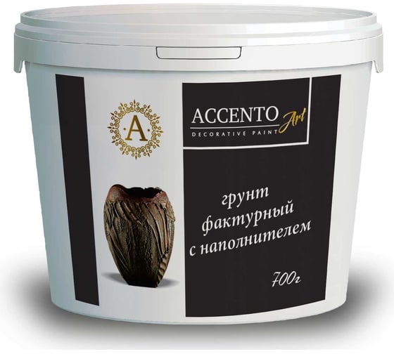 Фактурный грунт с мраморным наполнителем AccentO ART белый, 0,7 кг 31201