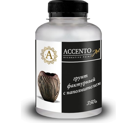 Фактурный грунт с мраморным наполнителем AccentO ART белый, 0,35 кг 30768