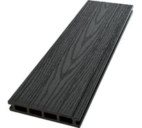 Террасная доска Экодекинг Техно Плюс 4 м, цвет Графит, уп. 3 шт. 4687204102806
