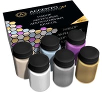 Набор металликов и перламутров AccentO ART №105, 6 шт. х 75г 36506